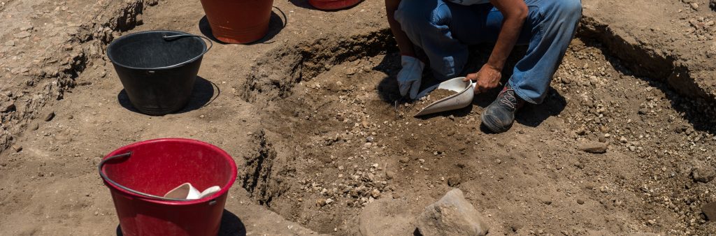 Archaeological excavations in Pompeii